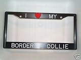 Black Plastic I Love My Border Collie Frame