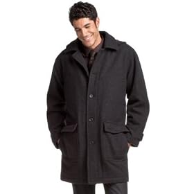 London Fog Wool Duffle Coat With Detachable Hood by London Fog