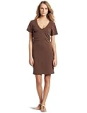 Bobi Women's Short Sleeve V-Neck Pocket Dress