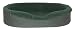 Pet Lounger Bed w/Fleece Sides - X-large (Pets 50 Lbs And Up) - Dark Green Twill/natural