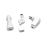 Universal Apple Ipod USB Charger Kit USB 12v Cigarette Lighter Charger USB Retractable Hotsync Cable USB Home Travel Wall Charger for Apple Ipod Classic Iphone 3g Iphone 3gs Ipod Touch Ipod Nano ipod charger