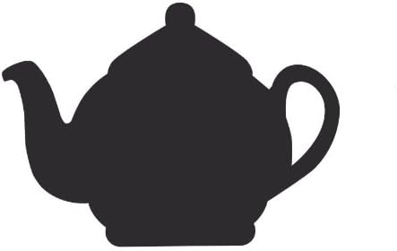 Enrichwall Home Decor Art Vinyl Wall Sticker Black Teapot Peel and Stick Chalkboard Decal Paper