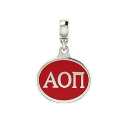 Alpha Omicron Pi Sorority Drop Charm Fits Most European Style Bracelets Including Chamilia Zable Troll and More. High Quality Bead in Stock for Fast Shipping.