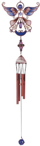 Wind Chime Copper & Gem Angel Garden Decoration Hanging Porch Decor