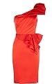 Limited Edition Signature Stretch Satin Peplum Dress