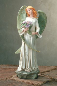 Angel Statue w/ Bouquet
