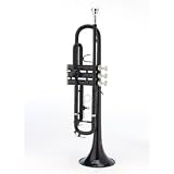 Product details for Cecilio 2Series Black Lacquer w/ Monel Valves B Flat Trumpet w/ Hard Shell Carrying Case and Accessories