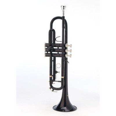Electronics: Cecilio 2Series Black Lacquer w/ Monel Valves B Flat Trumpet w/ Hard Shell Carrying Case and Accessories