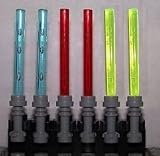 Lego Lightsaber Lot- 6 TOTAL - 3 Different Colors with Hilts