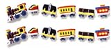 Train Cakes - Choo Choo Trains Shaped Edible Hard Sugar Decorations (12 pcs)