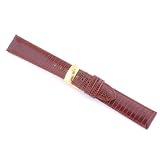 Watchband Genuine Lizard Honey Brown 22mm