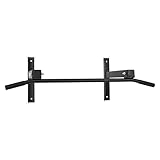 Klarfit KS2W Wall Mounted Pull Up Bar (350kg Max Load, Steel Frame & Non-Slip Grips) - Black