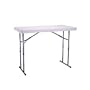 Lifetime 22939 4-Foot Adjustable Folding Table, White Granite
