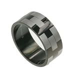 316L Stainless Steel Ring. Combination of matte and shiny polish. Width: 10mm
