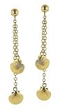 14K Gold Shell Drop Earring