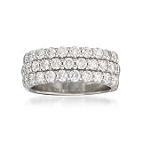 2.20 ct. t.w. Diamond Wedding Ring In 14kt White Gold. Size 7