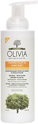 Olivia Olive Beauty: Olivia Foaming Olive Oil Hand Soap with Lemon Verbena Extract, 100% Pure Olive Oil, from Greece, 16 oz
