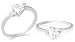 Trillion Cut White Cz Ring Sterling Silver Size 9