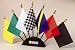 NASCAR 7 Piece Flat Set with wooden base - NASCAR