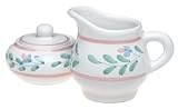 Caleca Pink Garland 2-Piece Creamer and Sugar Bowl Set