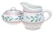 Caleca Pink Garland 2-Piece Creamer and Sugar Bowl Set