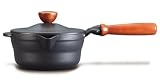 Lafont 2-Quart Saucepan with Wood Handle, Country Black