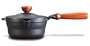 Lafont 2-Quart Saucepan with Wood Handle, Country Black