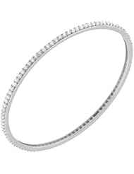 1.92 ct. tw Round Diamond Bangle Bracelet in Prong Setting - G-H SI1 - 18 Kt. White Gold