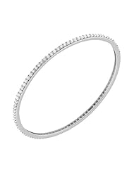 3.00 ct. tw Round Diamond Bangle Bracelet in Prong Setting - G-H SI1 - 18 Kt. White Gold