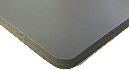 Rogers HT800-0188X1212 FDA Medium Density Silicone Sponge, Adhesive Back, 3/16" Thick, 12" x 12", -67 to 392 Degrees F, Gray