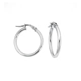 Karat Platinum 20mmx20mm Polished Hoop Earrings