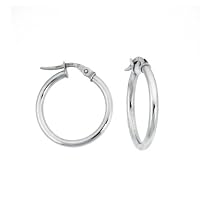 Karat Platinum 20mmx20mm Polished Hoop Earrings