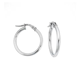 Karat Platinum 20mmx20mm Polished Hoop Earrings