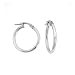 Jewelry : Karat Platinum 20mmx20mm Polished Hoop Earrings