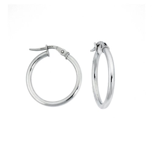 Karat Platinum 20mmx20mm Polished Hoop Earrings