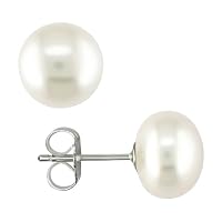 View ratings for 7.5-8 mm Freshwater Pearl Earrings in Silver
