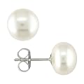 7.5-8 mm Freshwater Pearl Earrings in Silver