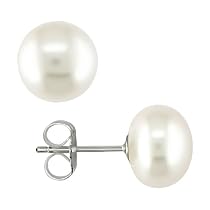 7.5-8mm High Luster Cultured Pearl Stud Earrings