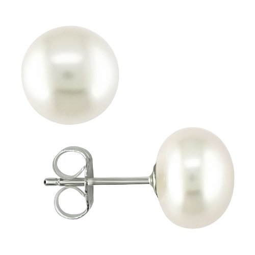 7.5-8 mm Freshwater Pearl Earrings in Silver