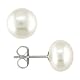 7.5-8 mm Freshwater Pearl Earrings in Silver