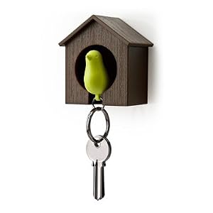 【クリックで詳細表示】Qualy Sparrow Key Ring クオリー スパローキーリング [ キーリング 笛 ] 【ショップ限定カラー】ブラウン/グリーン《090039GR》