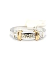 14k Two-Tone Gold Comfort Fit Diamond Ring ( 0.61 CTTW, G-H Color, SI1-SI2 Clarity )