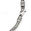 SILVER OXIDIZED FANCY NECKLACE 18" 6MM ROUND