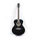 Full Size Steel String Guitar with Stand and Carrying Bag - Black