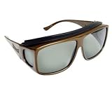 Fitovers Classic Sport Sunglasses Large Bronze Frame w/Polarized Gray Lens