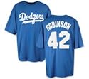 Brooklyn Dodgers Jackie Robinson #42 Royal Blue T-Shirt