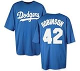 Brooklyn Dodgers Jackie Robinson #42 Royal Blue T-Shirt