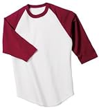 Sport-Tek - Colorblock Raglan Jersey White/Cardinal-5XL