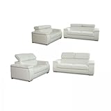 Diamond Sofa Coco 2 Piece Living Room Set in White Finish