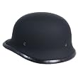 German Motorcycle Cruiser Biker Half Helmet Matte Flat Black DOT
